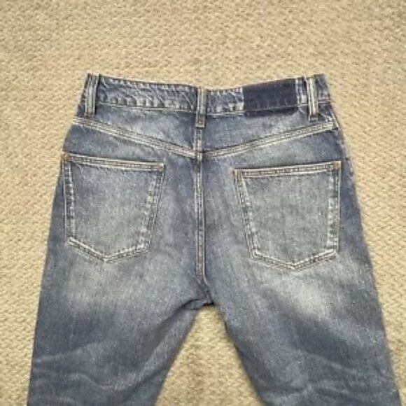 ASOS DESIGN Jeans Womens 28x30 Blue High Rise Farleigh Slim Straight‎ Mom NEW - Picture 2 of 10